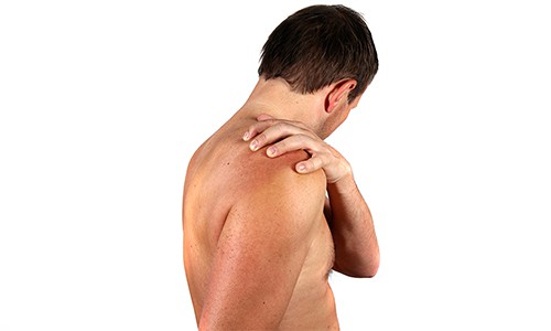 man with shoulder pain