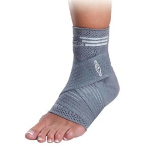 Image of a strapped ankle for tendonitis ankle