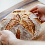 bread loaf on a wooden cutting board