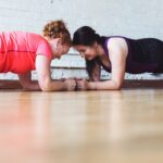 women doing a plank