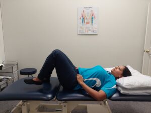 image of a woman doing pelvic floor exercises